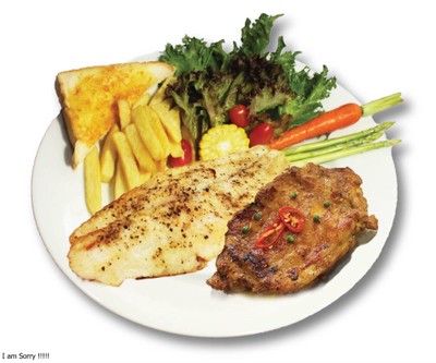ชุดคอมโบ้3 ไก่พริกไทยดำ+ หมูพริกไทยดำ