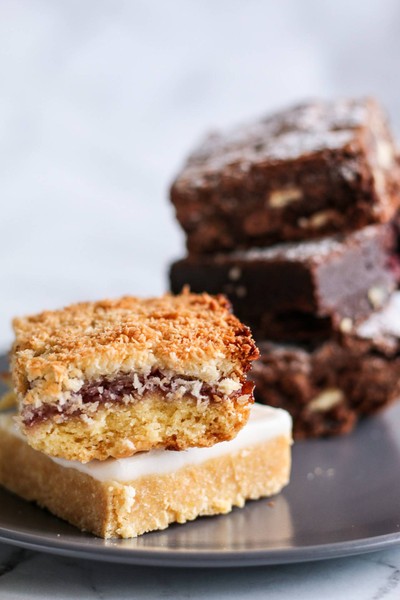Raspberry & Coconut Slice