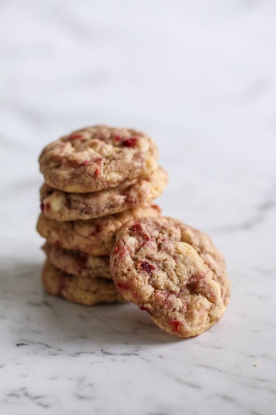 White Choc Raspberry Cookies