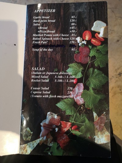 ป้ายราคาหรือสมุดเมนู