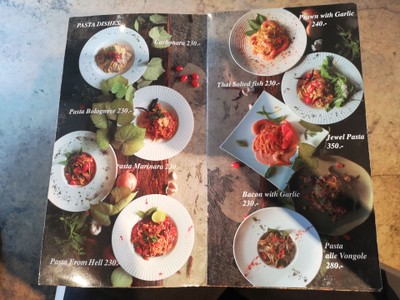 ป้ายราคาหรือสมุดเมนู