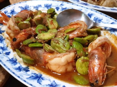 กุ้งผัดสะตอ