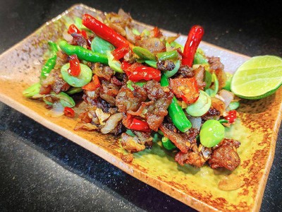 หมูสับคั่วกะปิสะตอ หมูสับคั่วกะปิสะตอ