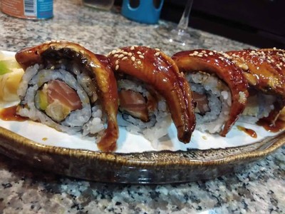 ปลาไหลซูชิ(1คำ)(Japanese Eel Sushi)