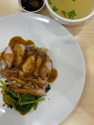 ข้าวหน้าเป็ด+หมูแดง 70 บาท