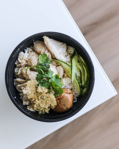 Hainanese Chicken Rice ($10.5AUD ~220baht)