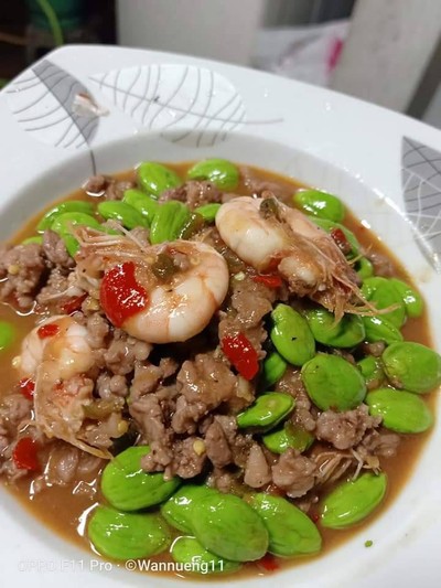 สะตอผัดหมูกะปิ สะตอผัดหมูกะปิ