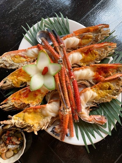 เมนูของร้าน บ้านระเบียงน้ำ & กุ้งแม่น้ำเผา Delivery