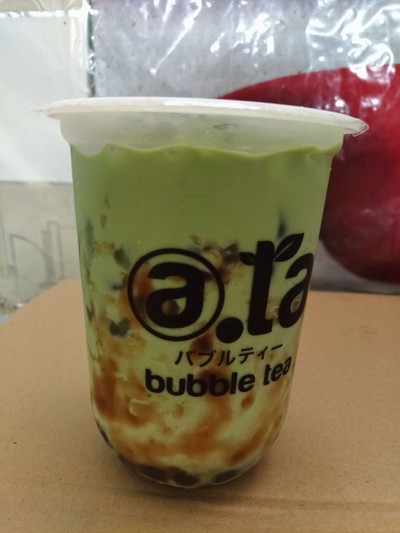 มัทฉะลาเต้ไข่มุกลาวา