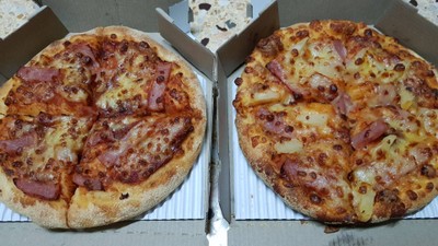 Ham Cheese & Hawaiian Pizza