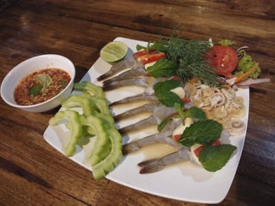 กุ้งแช่น้ำปลา