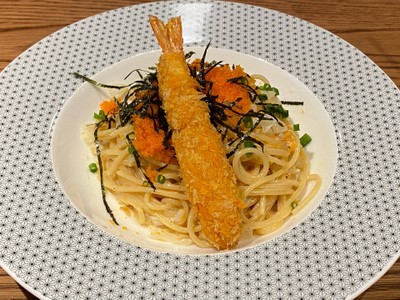 สปาเกตตีครีมไข่กุ้ง