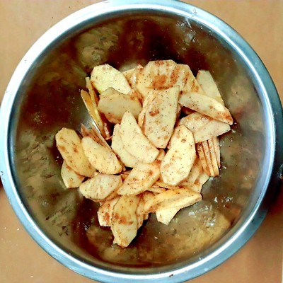 วิธีทำ แอปเปิ้ลช็อตเบรดบาร์ Apple Crisp Shortbread Bars/Apple Crisp Bars 