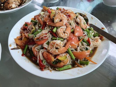 ตำซั่วกุ้ง (สุก)