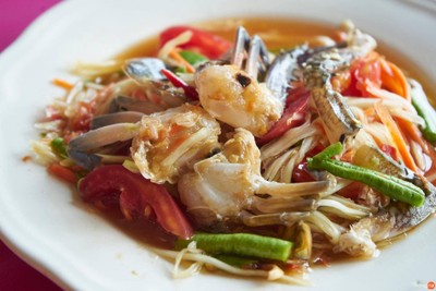 ตำปูม้าเส้นมะละกอ