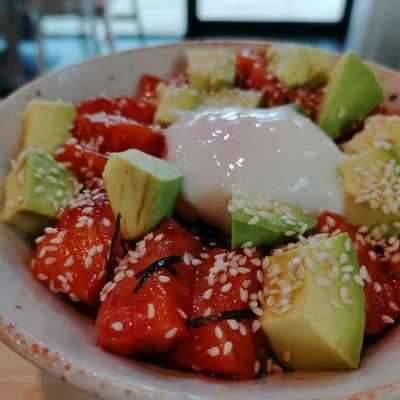 Spicy Salmon Avocado Don