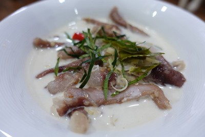 วิธีทำ หมูแดดเดียวต้มกะทิ