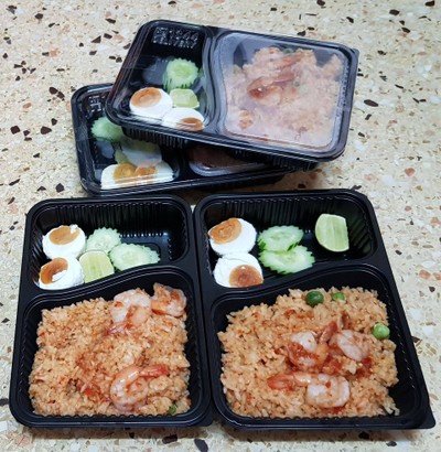 ข้าวผัดน้ำพริกกุ้งสด