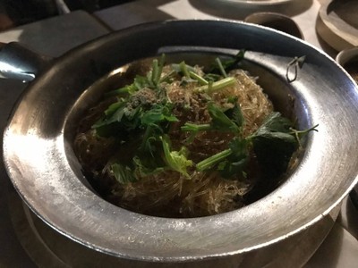 กุ้งทะเลอบวุ้นเส้น