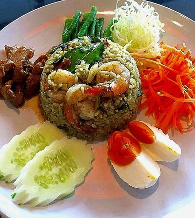 ข้าวผัดเขียวหวาน ไก่