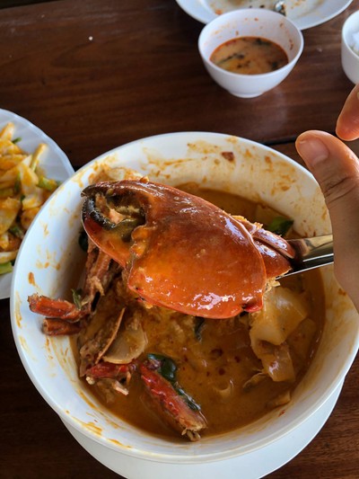 แกงคั่วหน่อไม้ดองปูทะเล