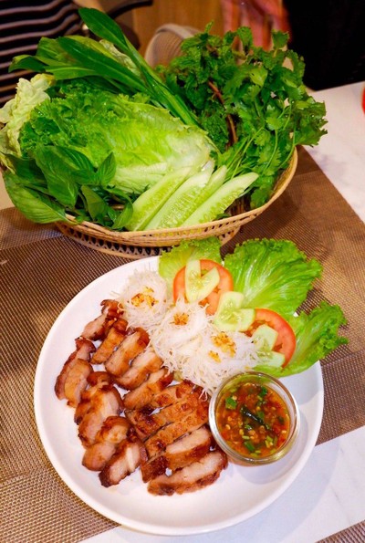 เมี่ยงหมูสามชั้นทอด(ไร้น้ำมัน)