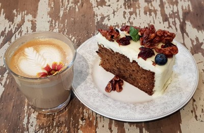 Flat White & Carrot Cake