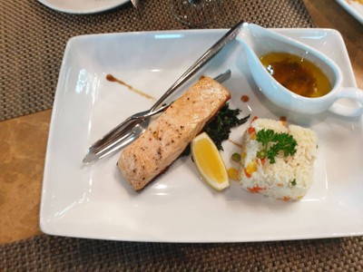 Pan fried tasmania salmon