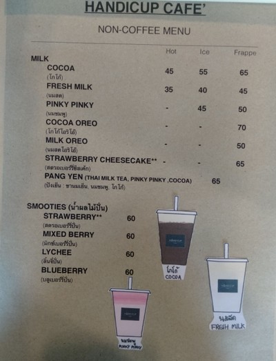 ป้ายราคาหรือสมุดเมนู