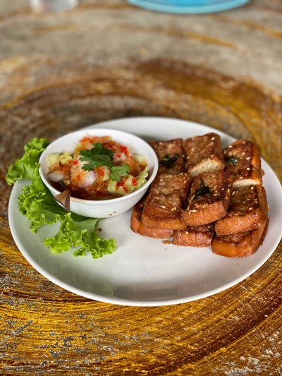 ขนมปังหน้าหมูbread/pork