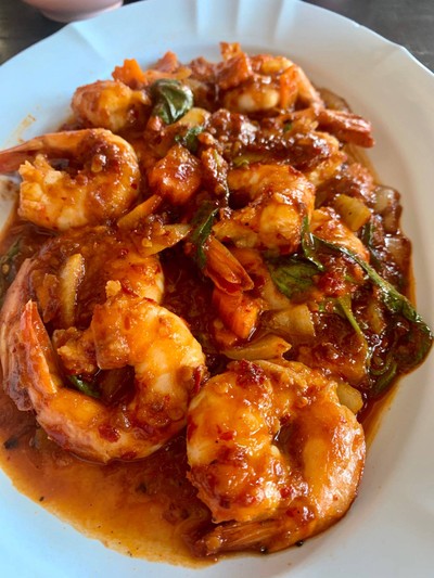 กุ้งผัดพริกเผา