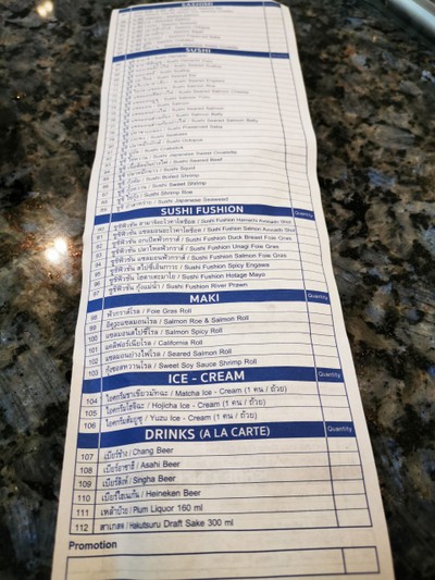 ป้ายราคาหรือสมุดเมนู