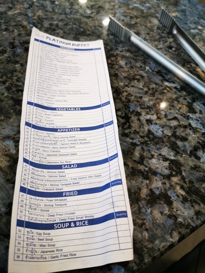 ป้ายราคาหรือสมุดเมนู