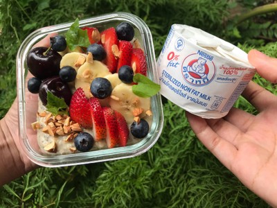 วิธีทำ Milky Chia Overnight Oats