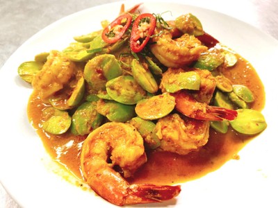 กุ้งผัดสะตอ