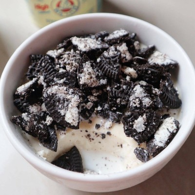 วิธีทำ วุ้นนมสดคุ้กกี้แอนด์ครีม