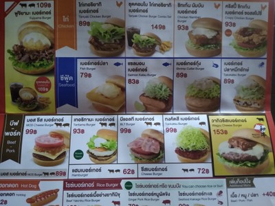 ป้ายราคาหรือสมุดเมนู