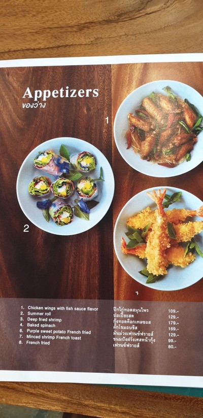 ป้ายราคาหรือสมุดเมนู