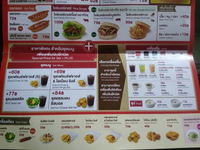 ป้ายราคาหรือสมุดเมนู
