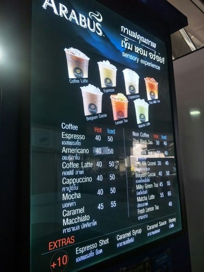 ป้ายราคาหรือสมุดเมนู