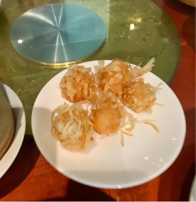ลูกชิ้นปลาหมึกทอด