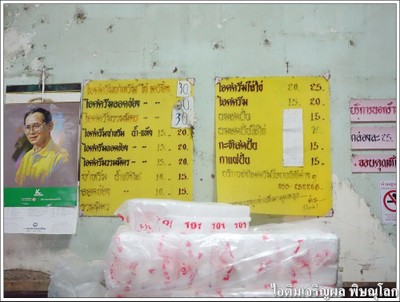 ป้ายราคาหรือสมุดเมนู