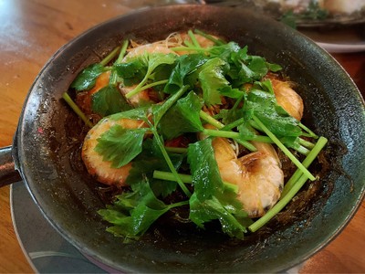 กุ้งอบวุ้นเส้น