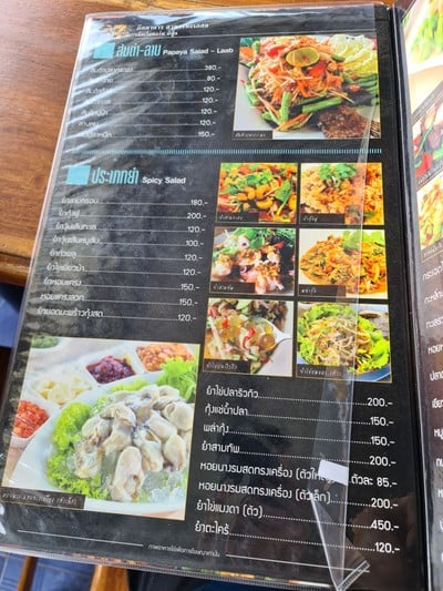 ป้ายราคาหรือสมุดเมนู
