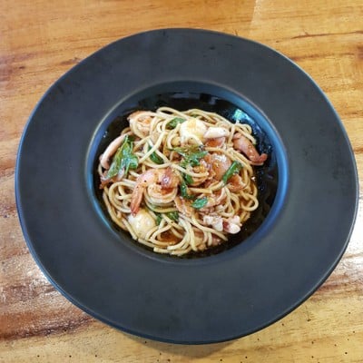 สปาเกตตี้บ้านสวน (พิเศษทะเล)