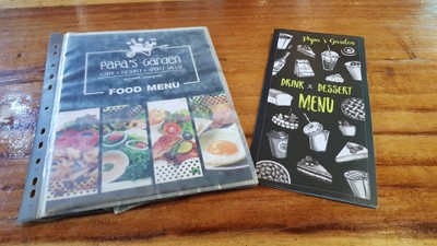 ป้ายราคาหรือสมุดเมนู