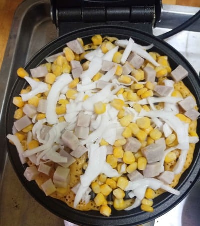 Corn + Coconut + Taro Waffles