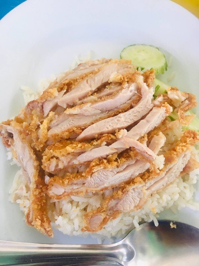 ข้าวมันไก่ต้ม ทอด