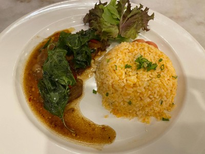 ข้าวเป็ดย่างกะเพรากรอบ