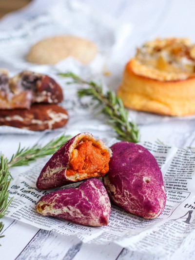 🍠 Sweet Potato Mochi & Cheese Bread